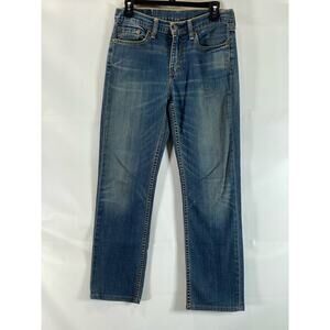 LEVI'S Men's Medium Wash Stretch 514 Straight Fit Five-Pocket Jeans SZ 30X30